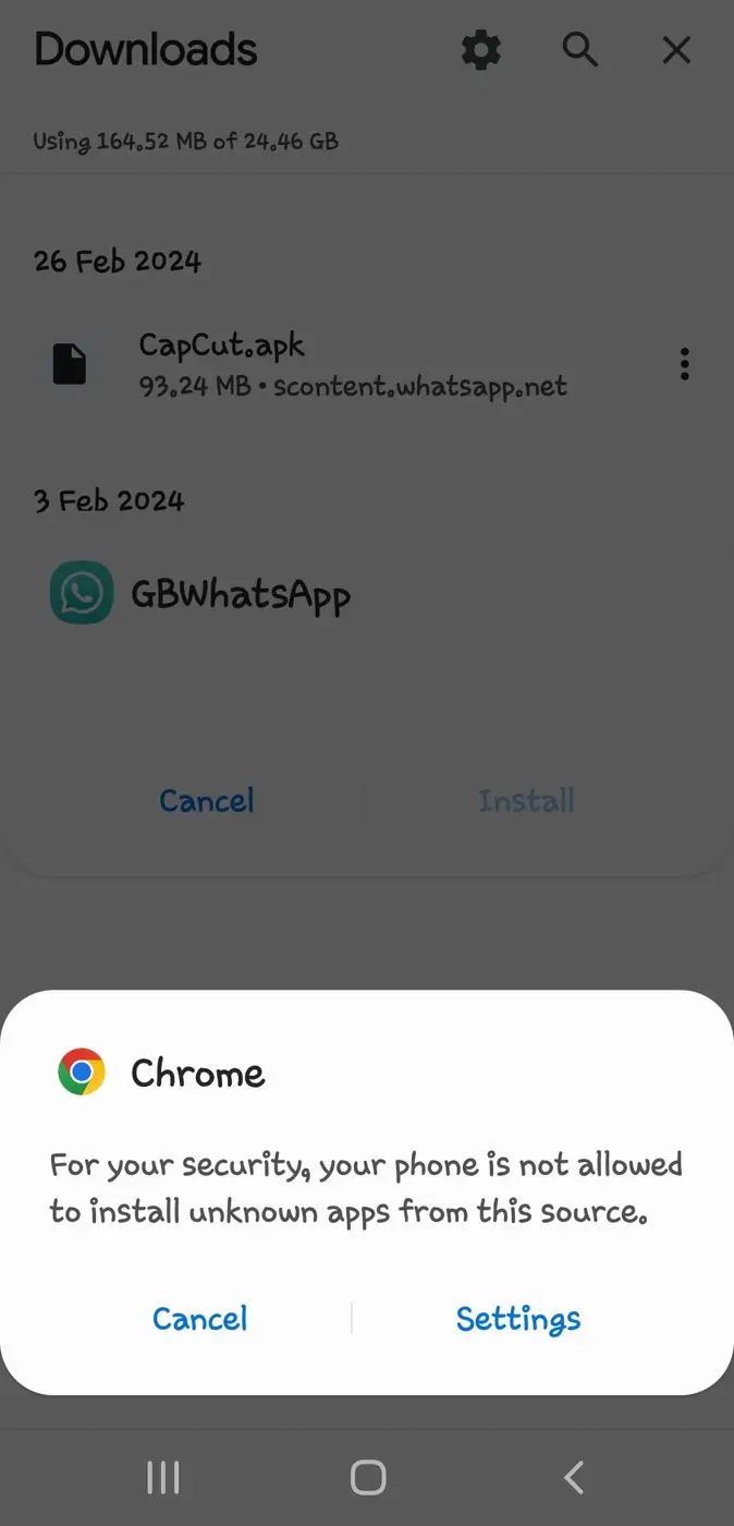 Enable unknown sources permission on Android