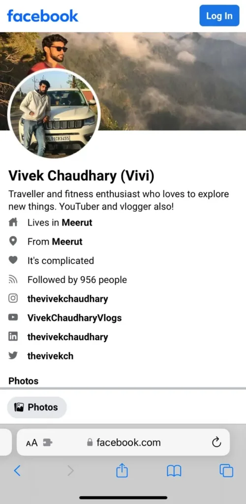 Check the person’s Facebook profile