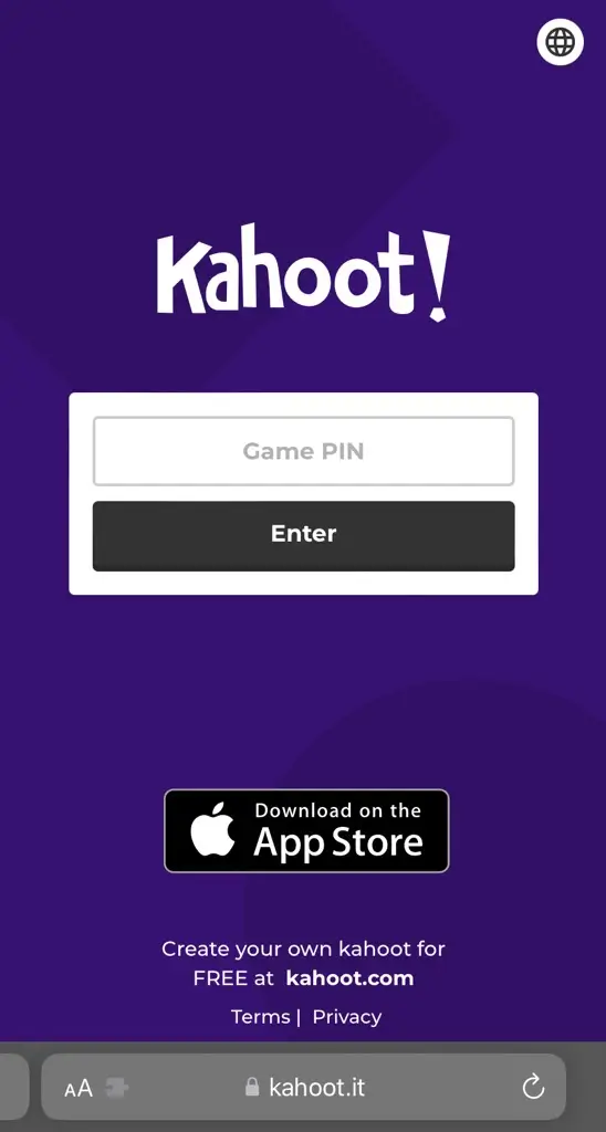 How to join Kahoot game with a pin