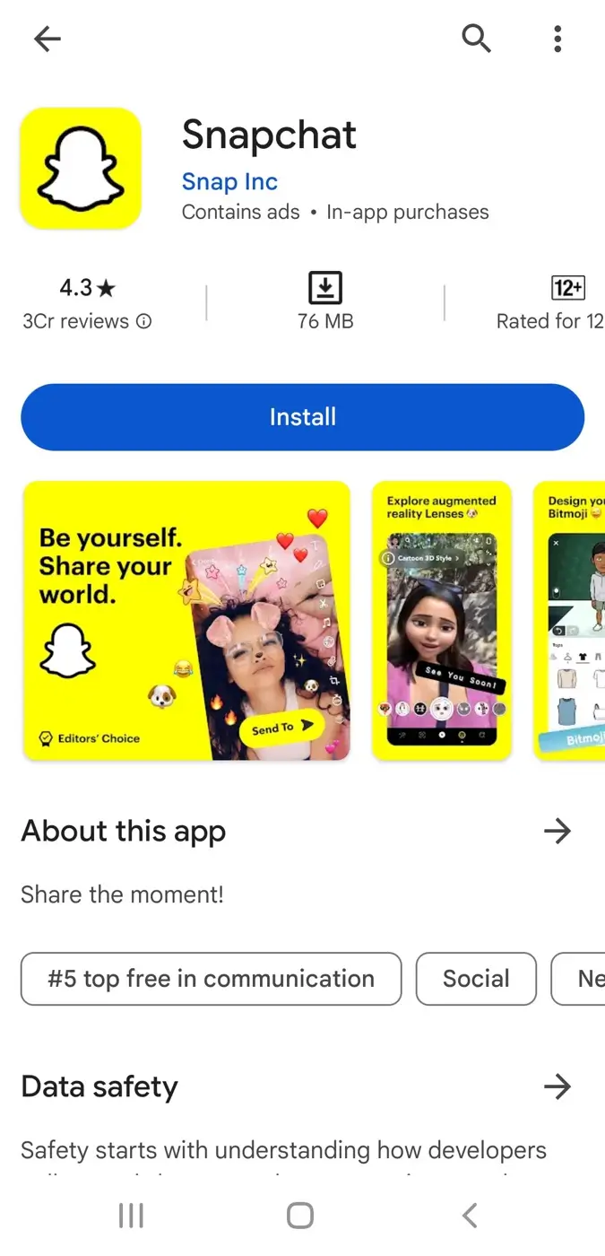 Reinstall Snapchat