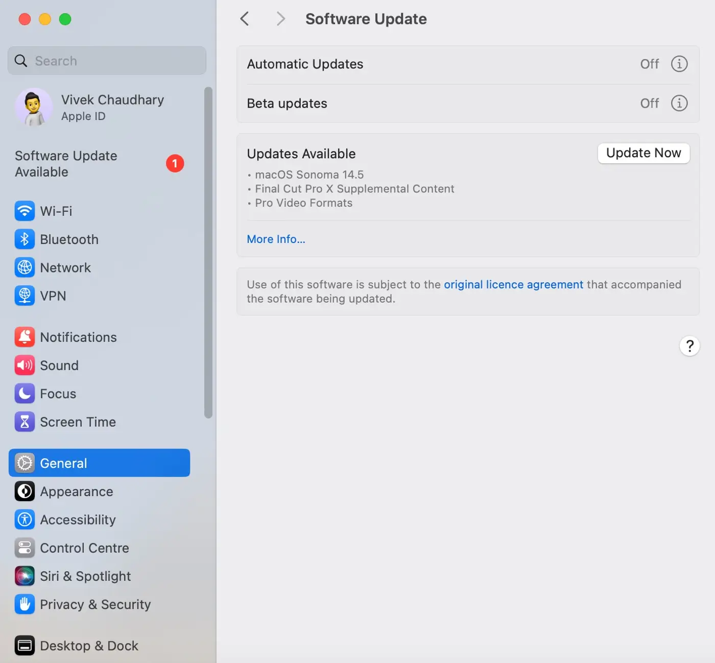 Update MacBook software
