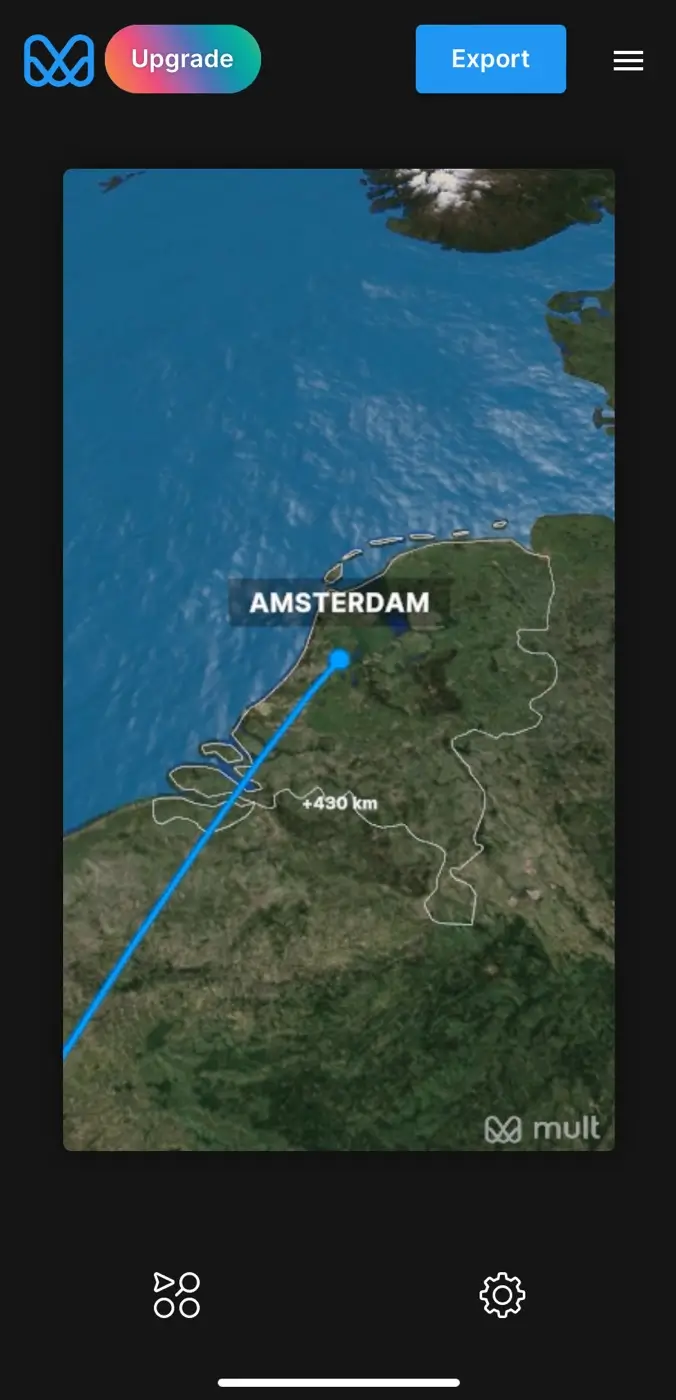 Create animated travel map with Mult.dev