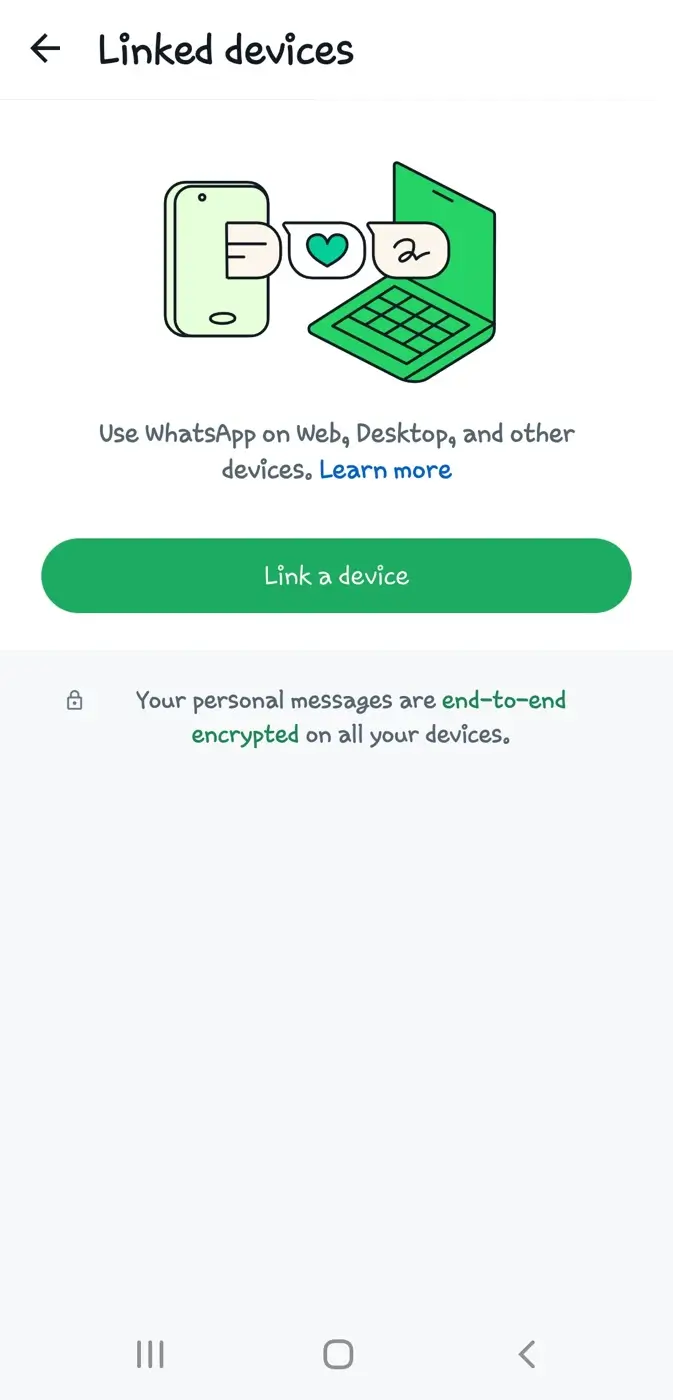 Link a Device on WhatsApp