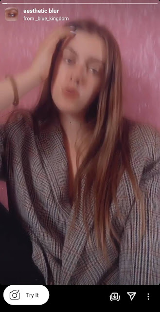 aesthetic blur filter on Instagram