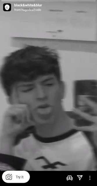 black and white and blur filter on Instagram