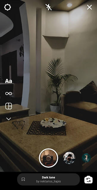 dark tone filter on Instagram