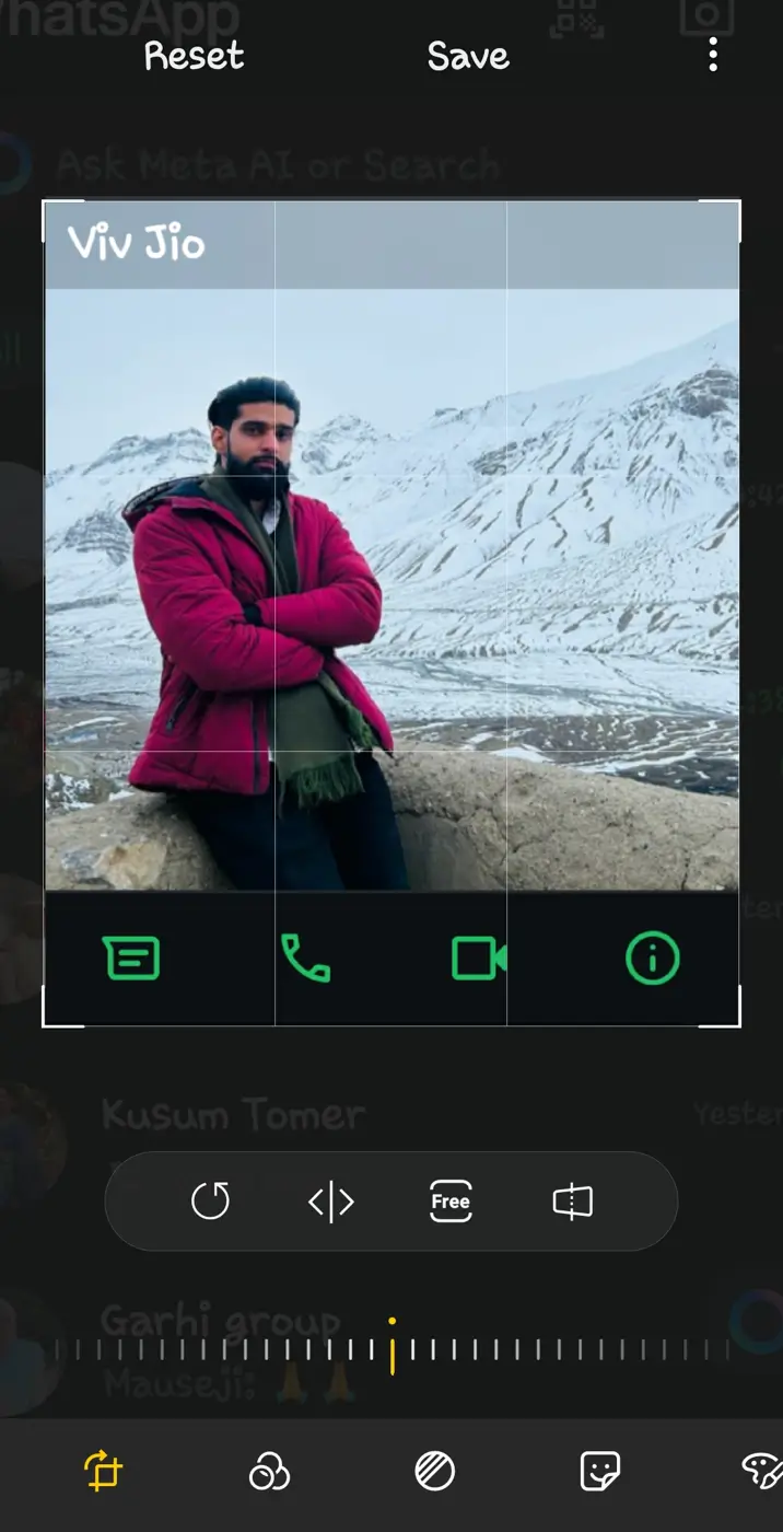 crop whatsapp profile picture