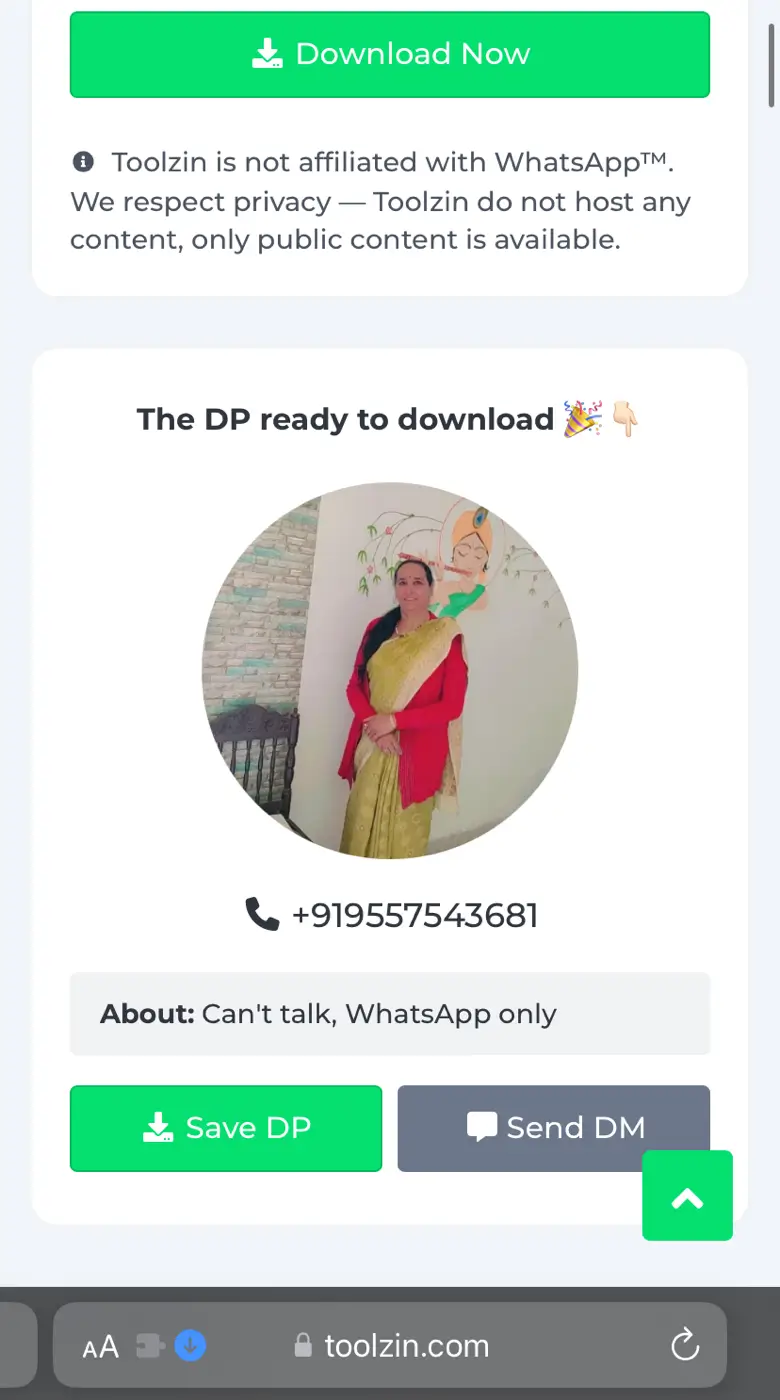 download whatsapp profile picture using online tool
